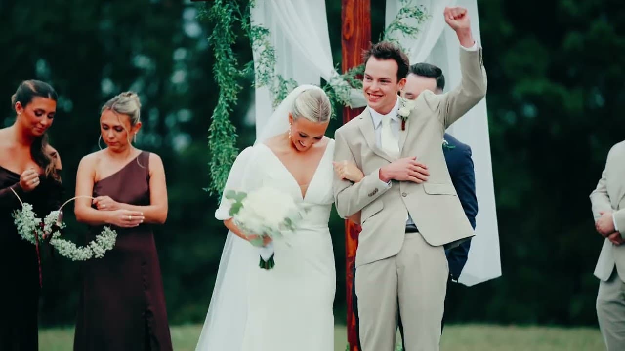 Peyton & JT wedding film still